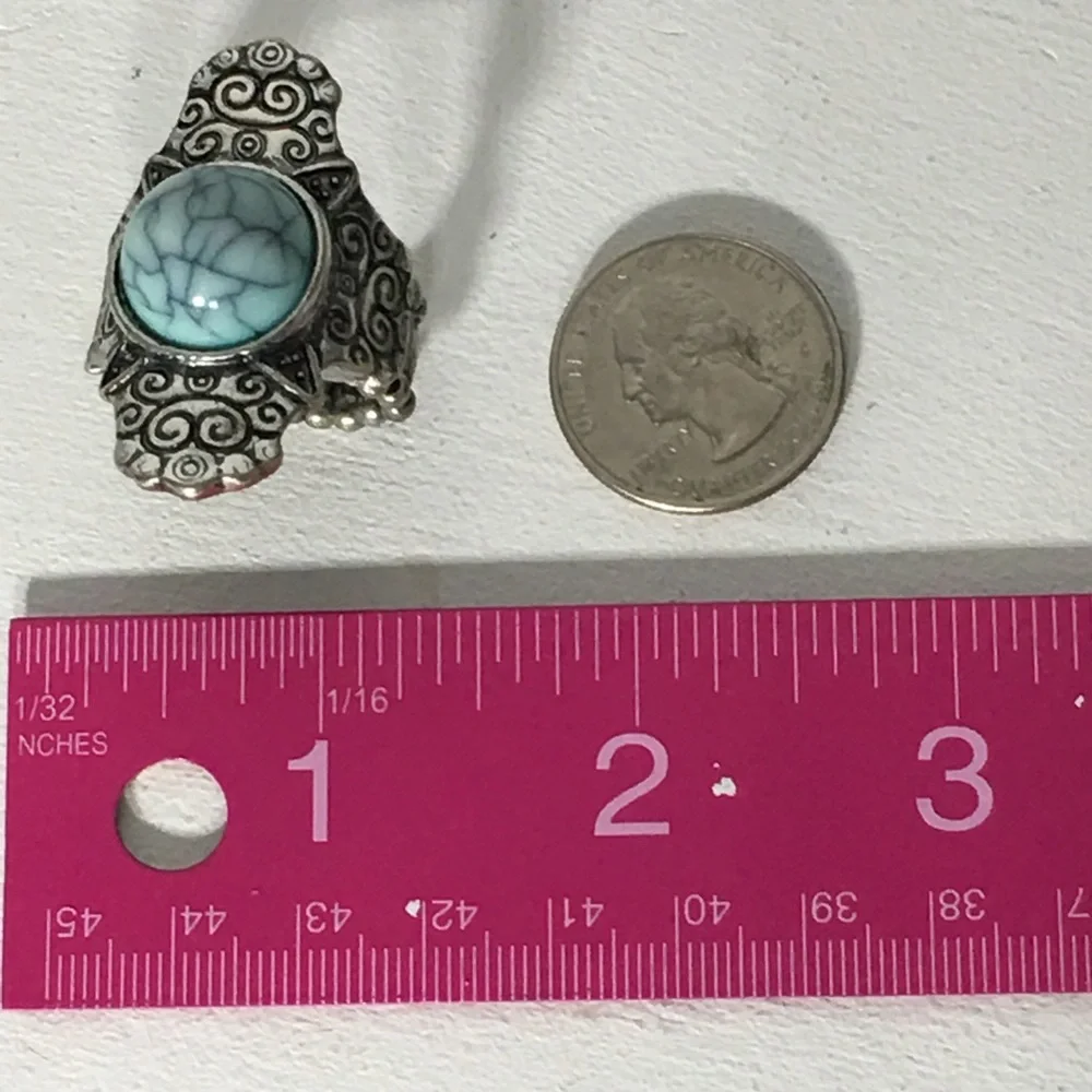 Chunky Faux Stone Stretchable Ring